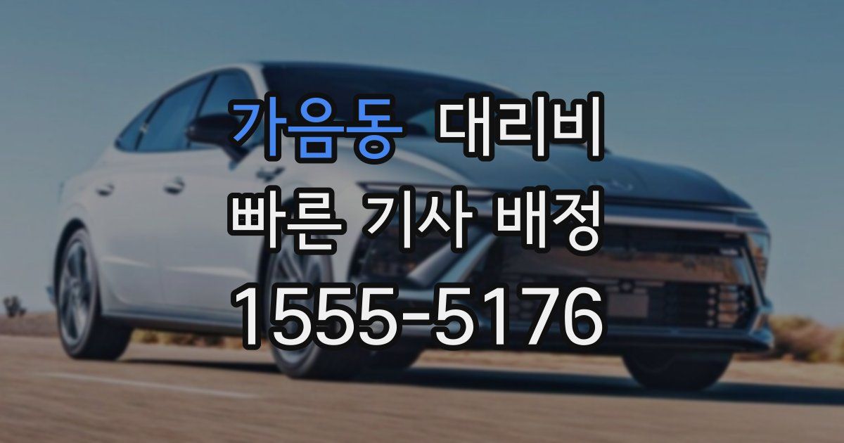 가음동 대리운전 가격