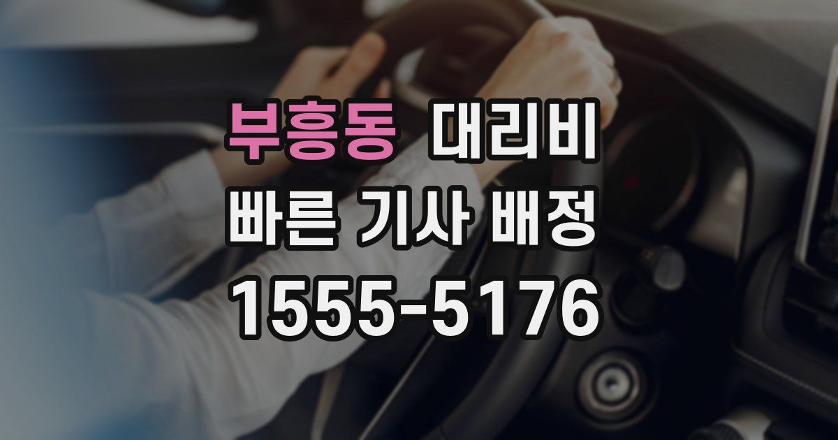부흥동 대리운전 가격