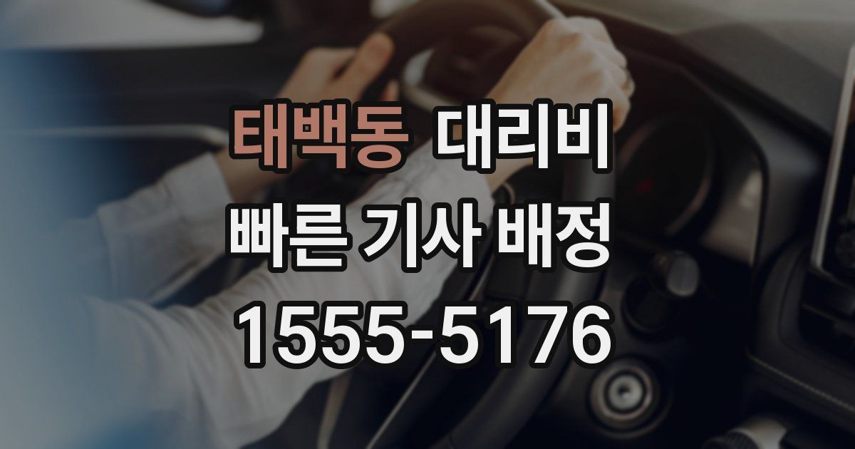 태백동 대리운전 가격