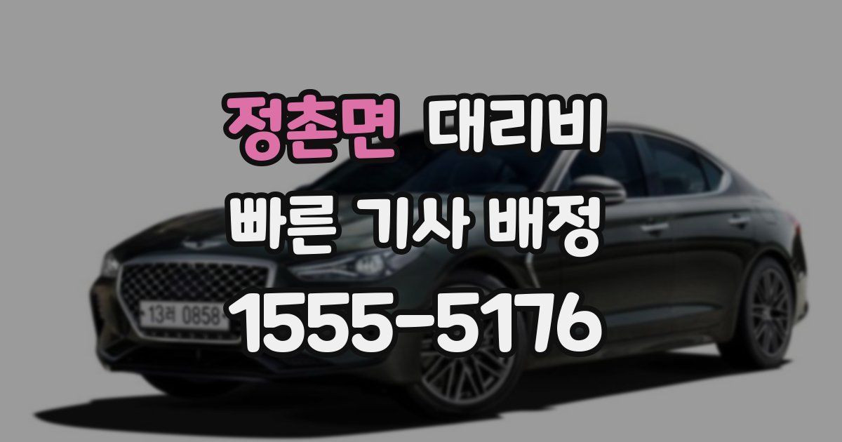 정촌면 대리운전 가격