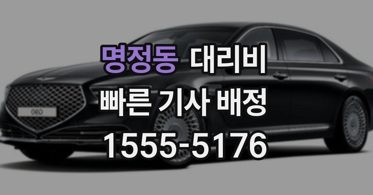 명정동 대리운전 가격