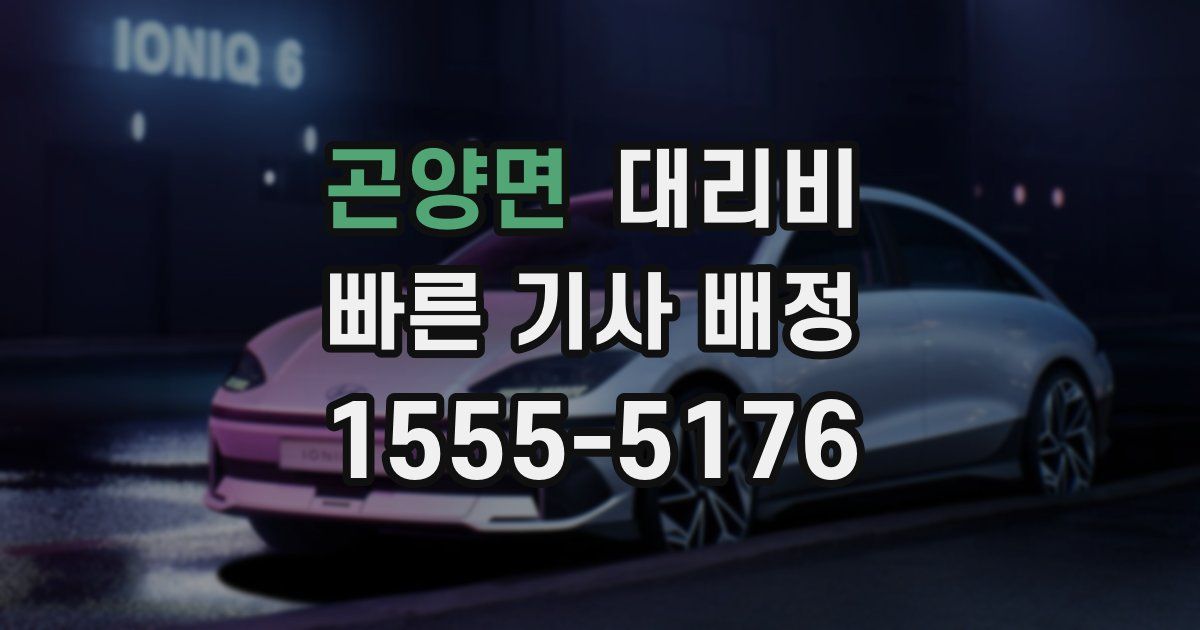 곤양면 대리운전 가격