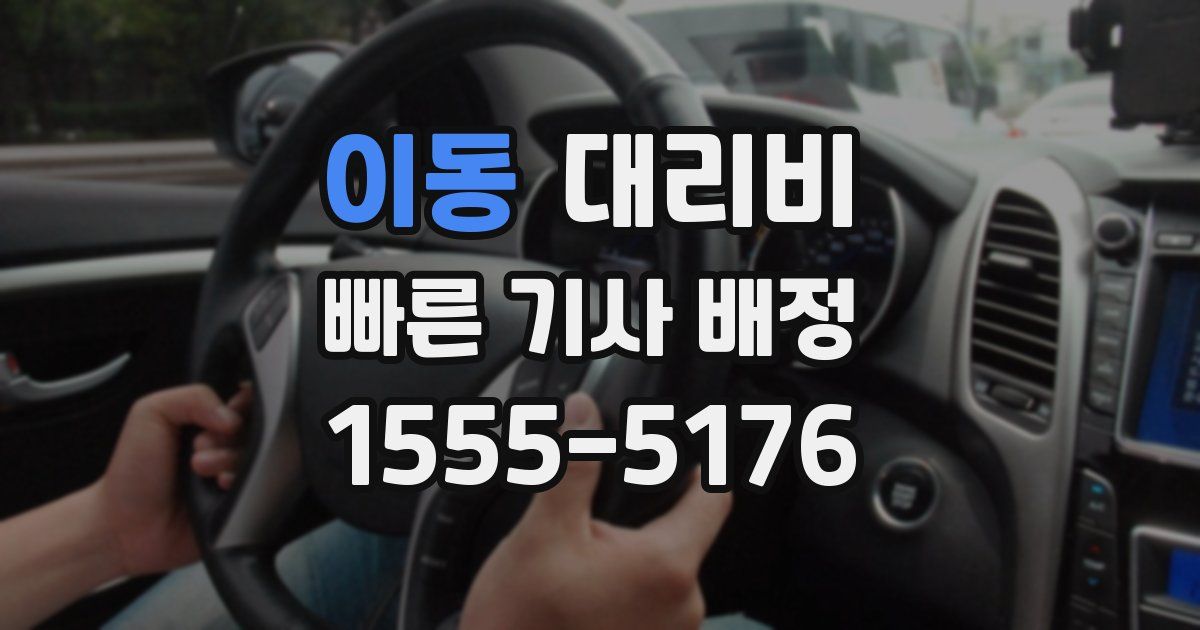 이동 대리운전 가격
