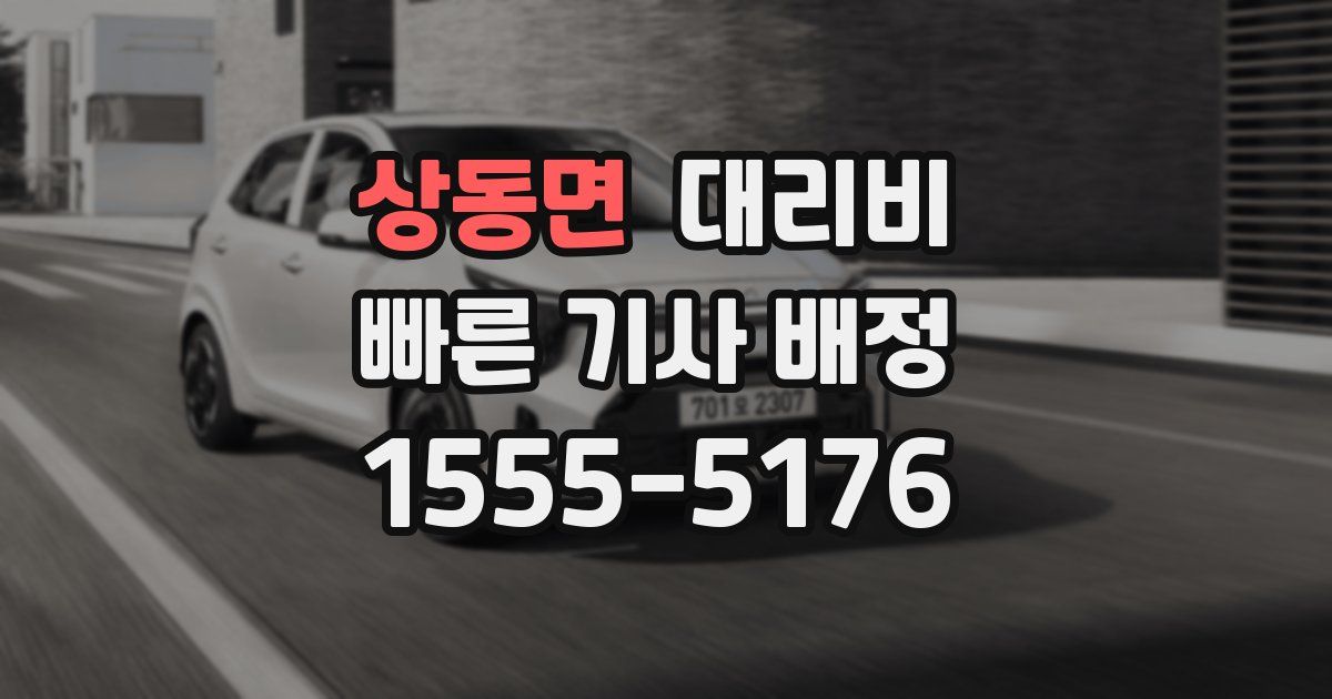 상동면 대리운전 가격