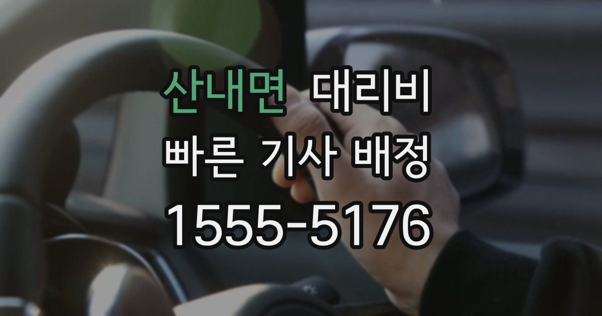 산내면 대리운전 가격