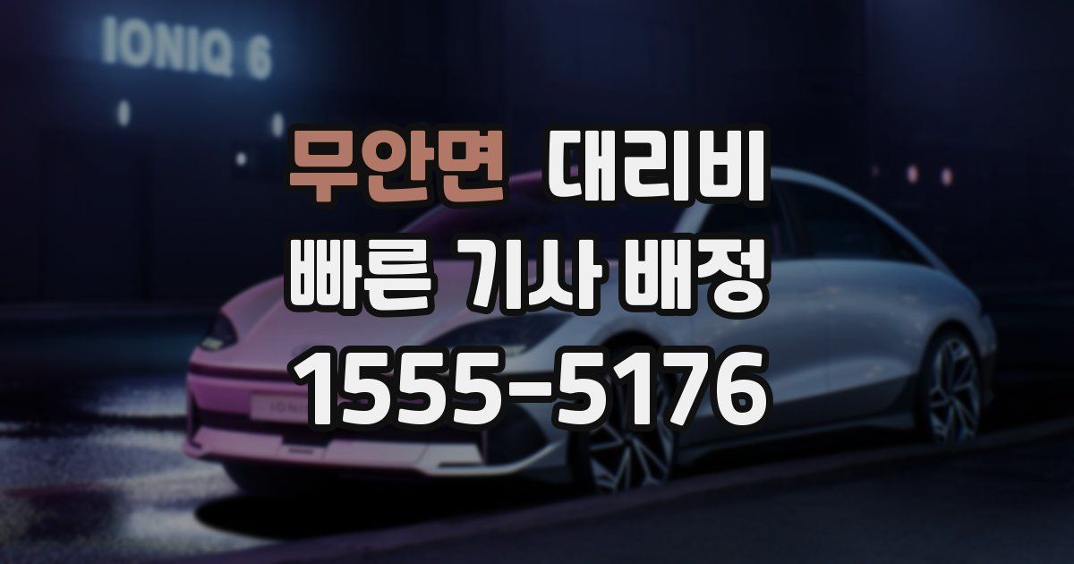 무안면 대리운전 가격