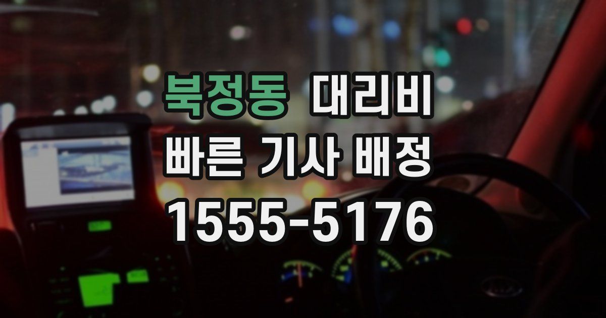 북정동 대리운전 가격