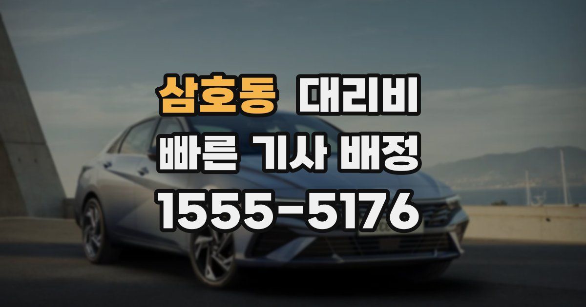 삼호동 대리운전 가격