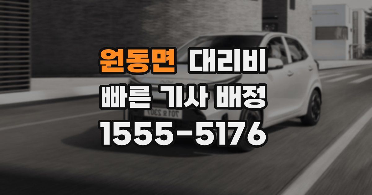 원동면 대리운전 가격