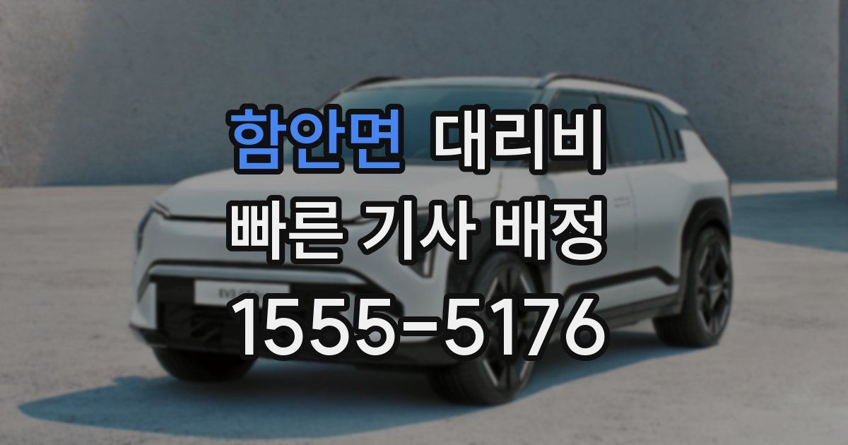 함안면 대리운전 가격