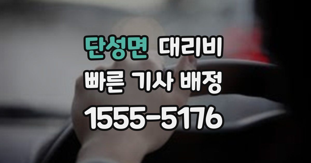 단성면 대리운전 가격