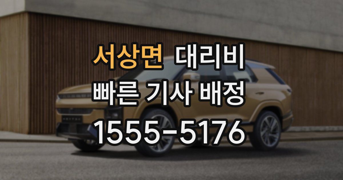 서상면 대리운전 가격