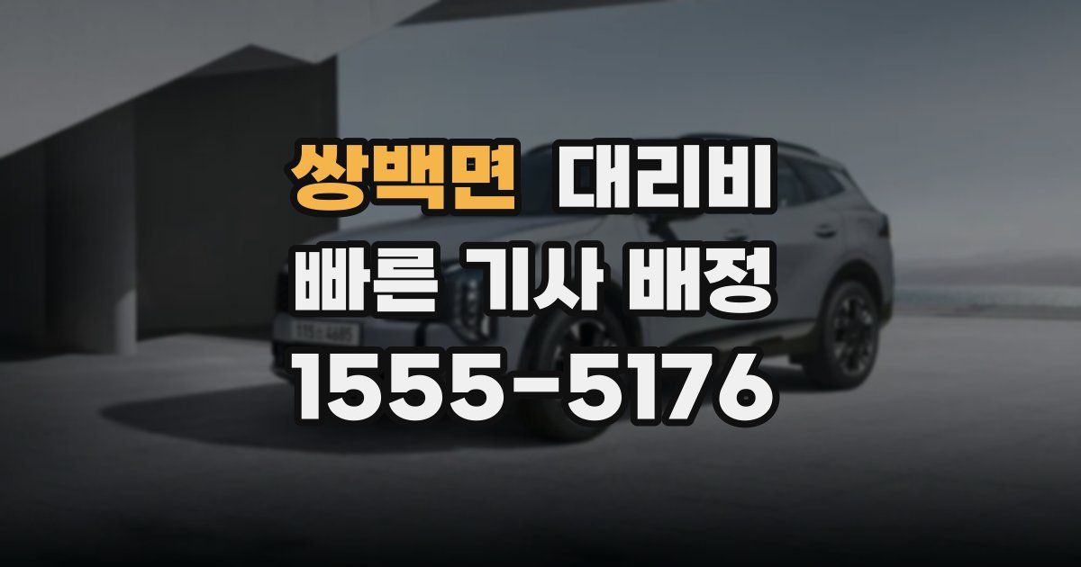 쌍백면 대리운전 가격