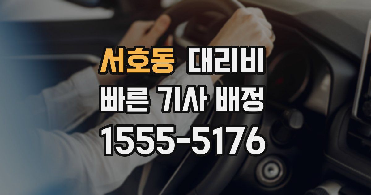 서호동 대리운전 가격