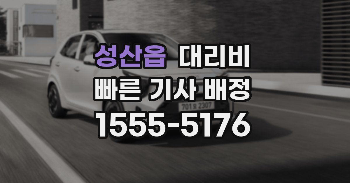 성산읍 대리운전 가격