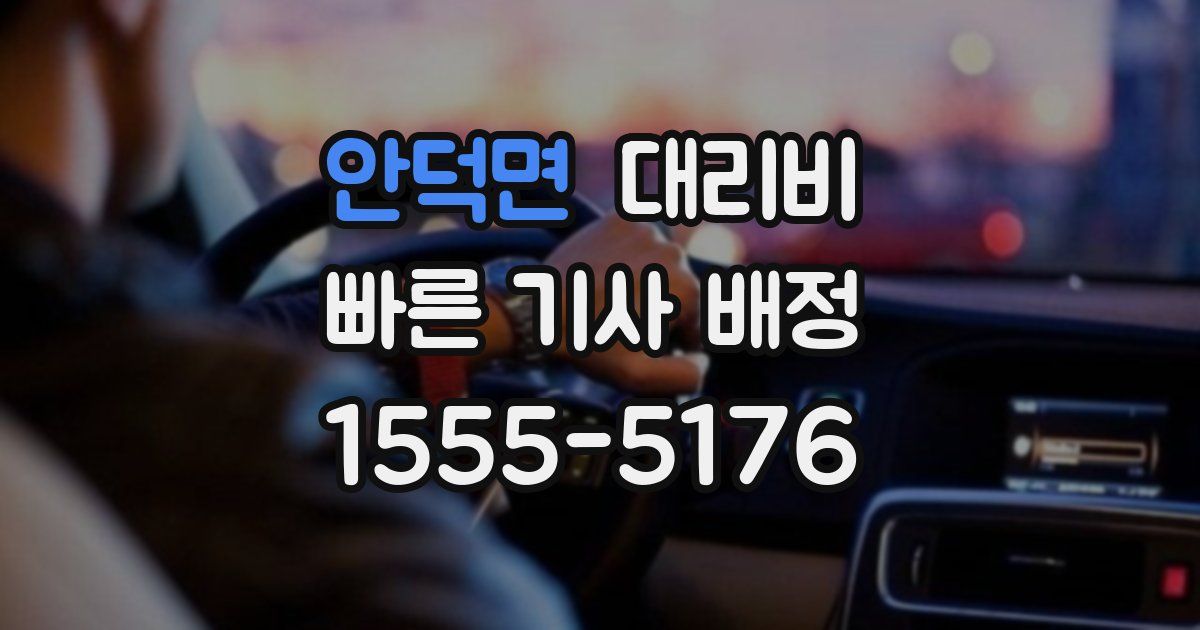 안덕면 대리운전 가격