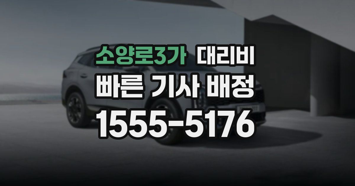 소양로3가 대리운전 가격