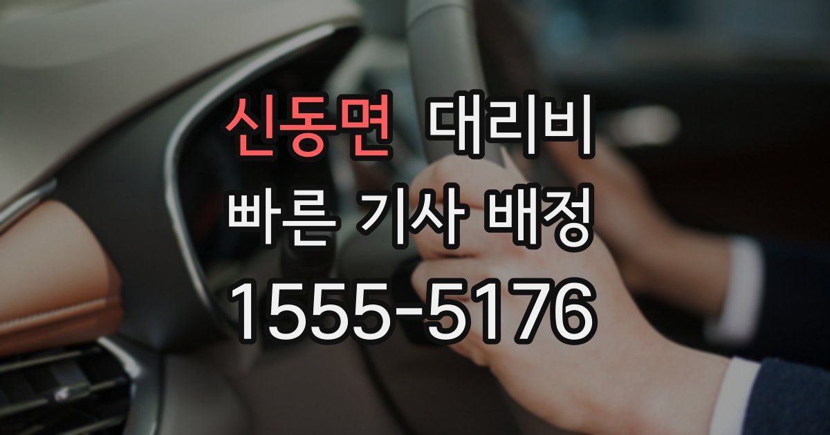신동면 대리운전 가격
