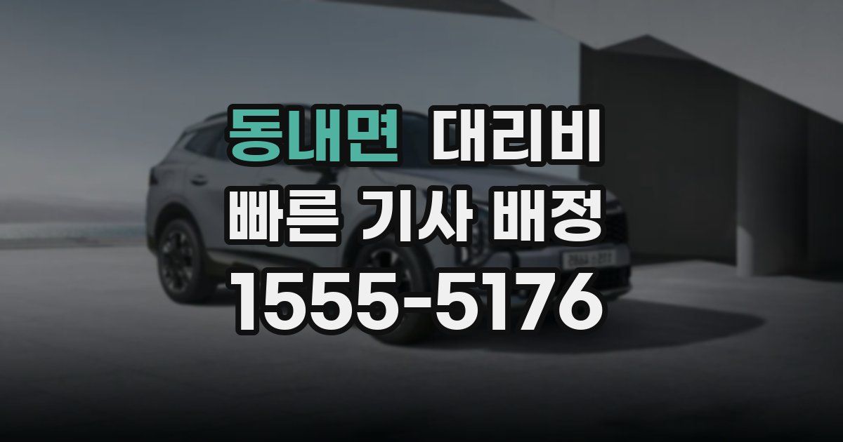 동내면 대리운전 가격