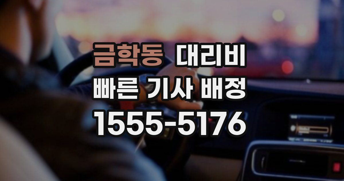 금학동 대리운전 가격