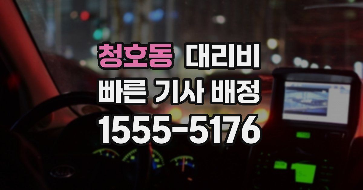 청호동 대리운전 가격