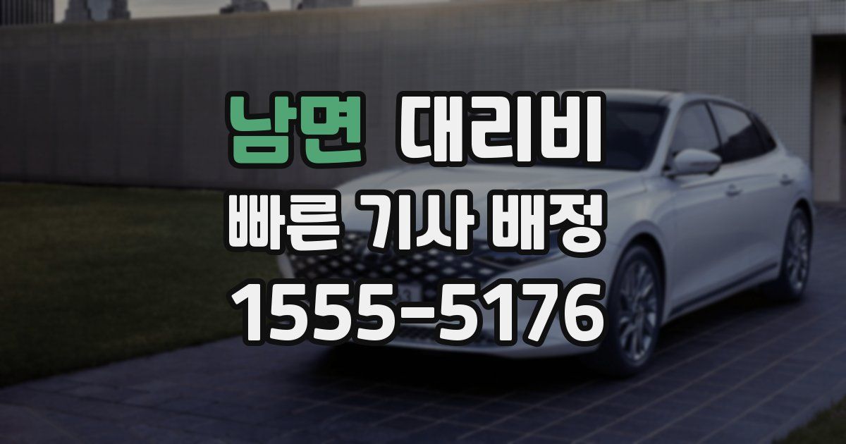 남면 대리운전 가격