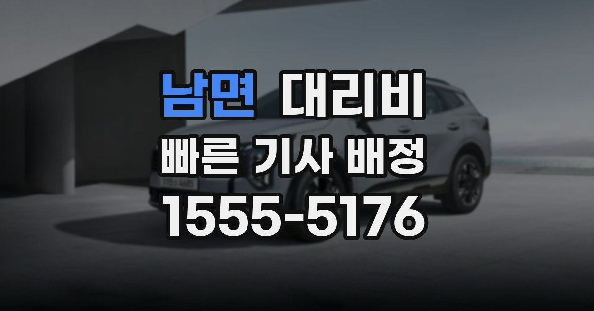 남면 대리운전 가격