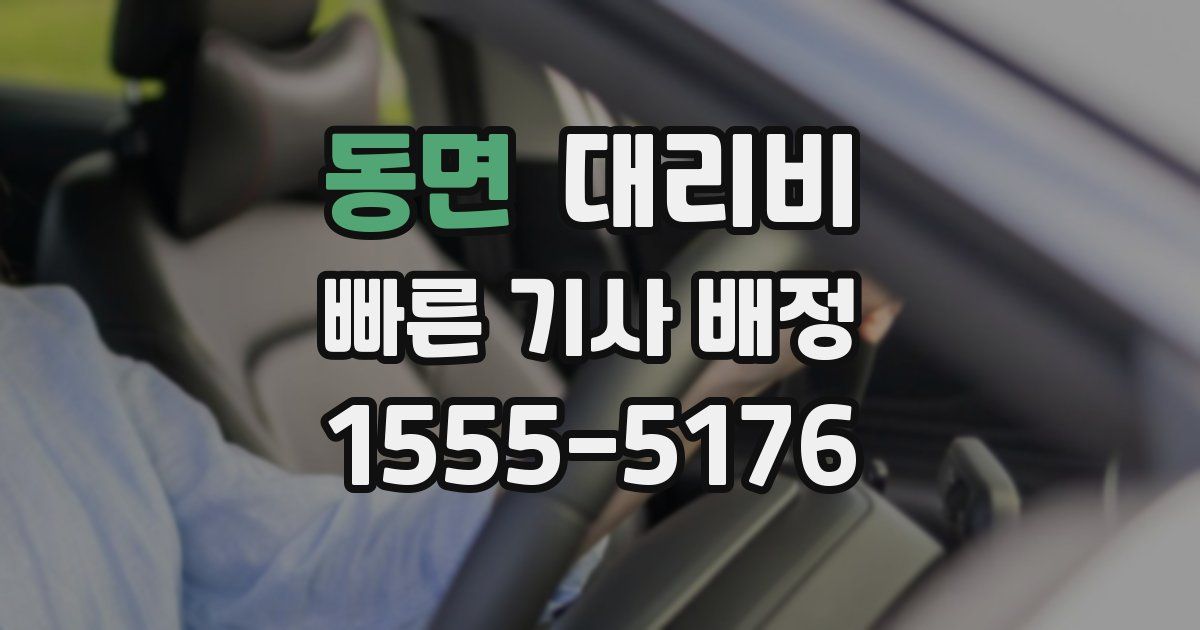 동면 대리운전 가격