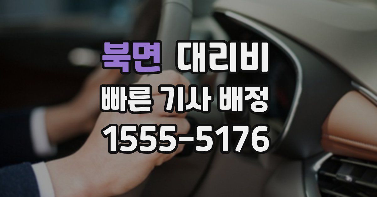 북면 대리운전 가격