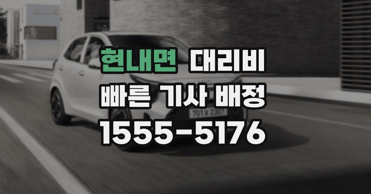 현내면 대리운전 가격