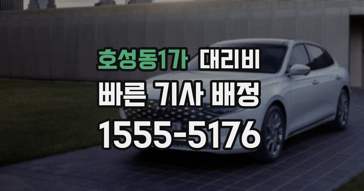 호성동1가 대리운전 가격