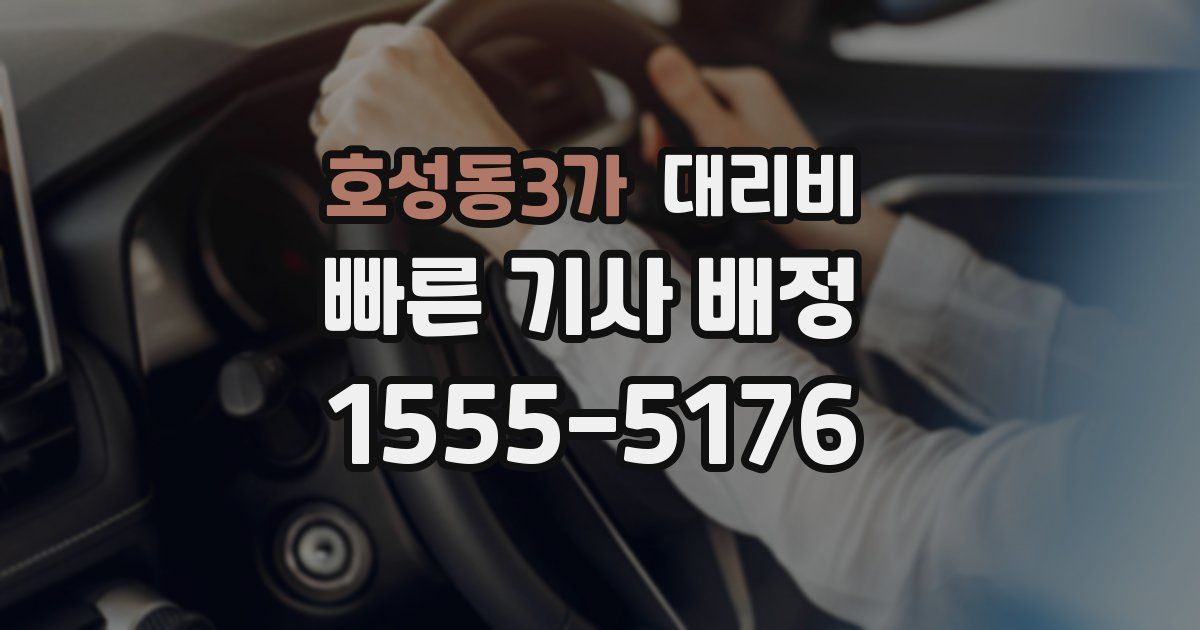 호성동3가 대리운전 가격