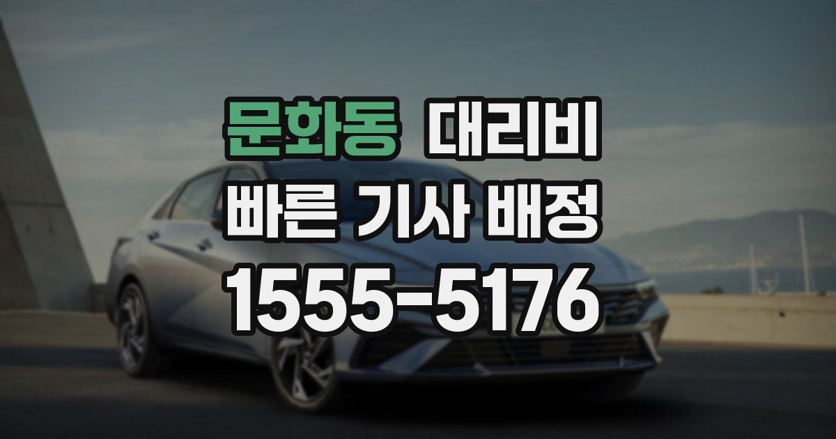 문화동 대리운전 가격