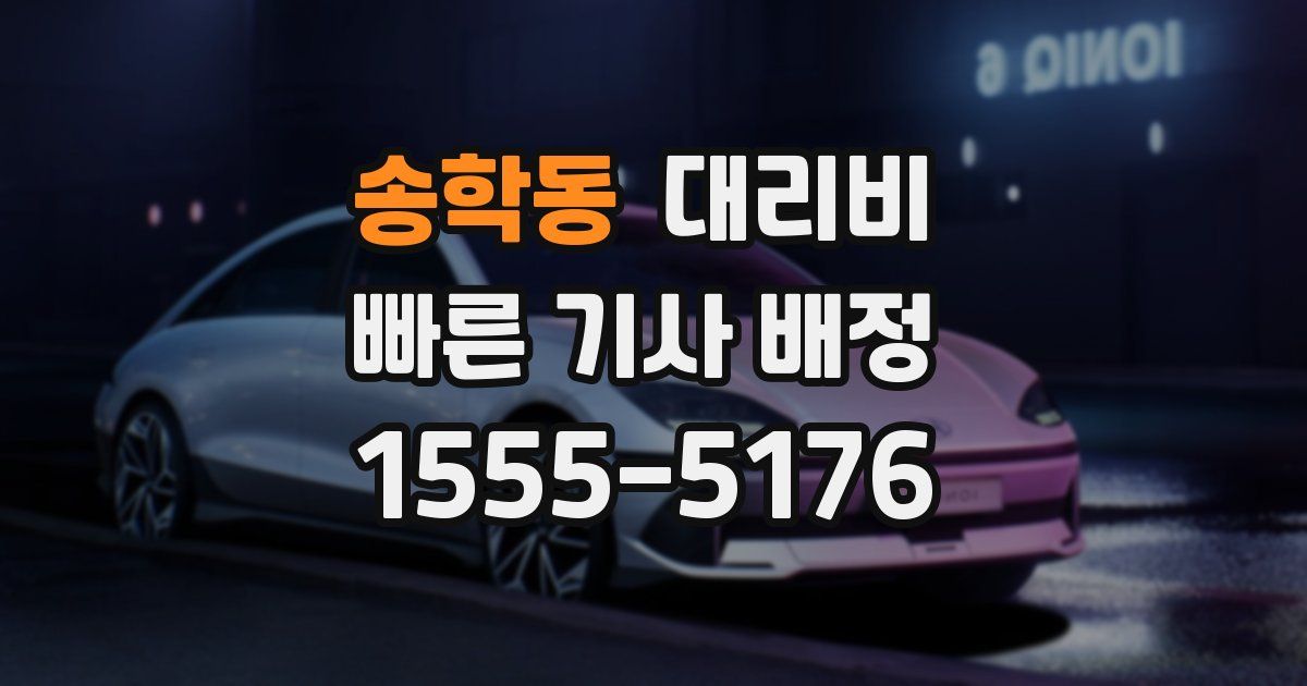 송학동 대리운전 가격