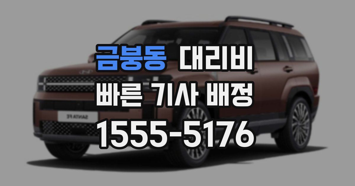 금붕동 대리운전 가격