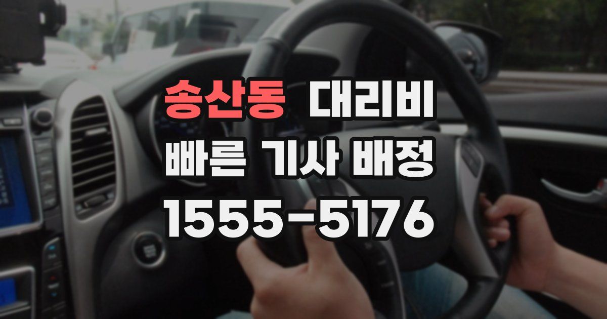송산동 대리운전 가격