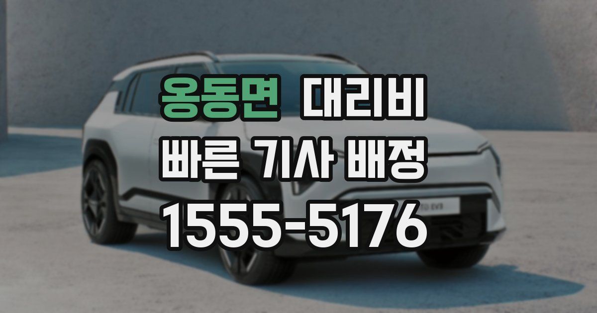 옹동면 대리운전 가격