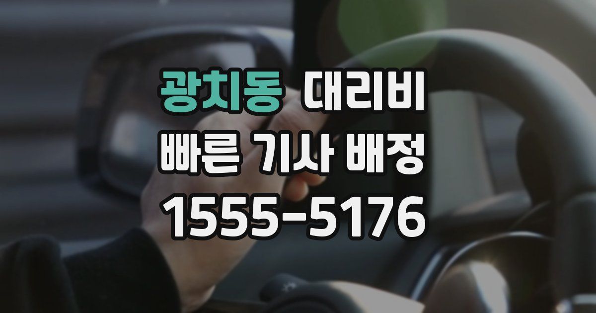광치동 대리운전 가격
