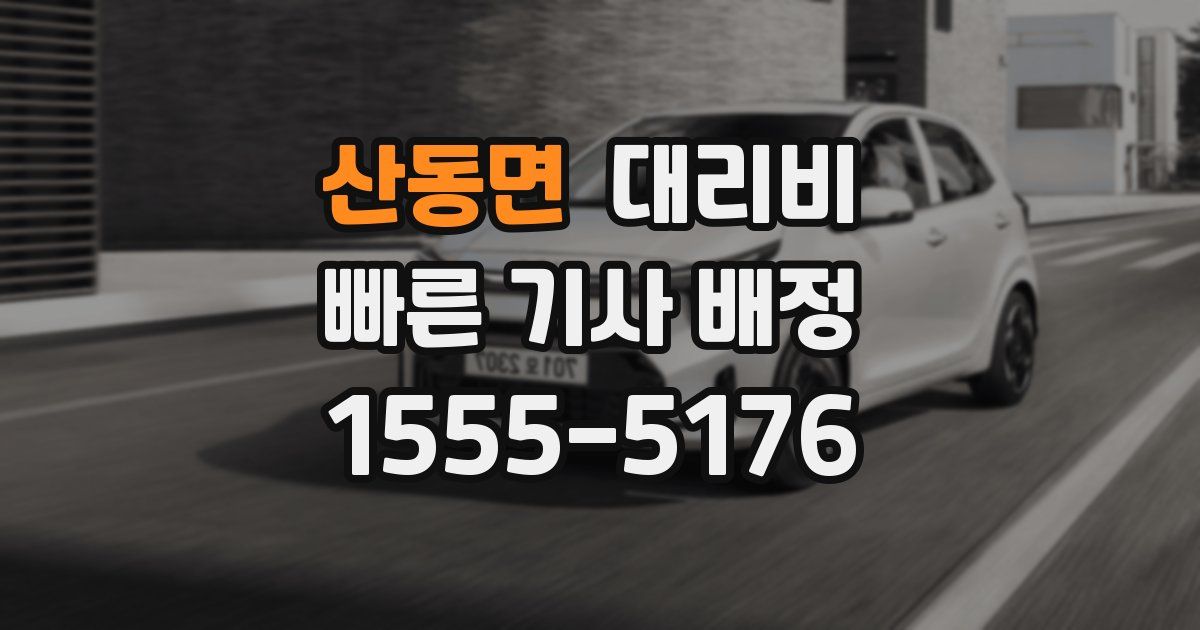 산동면 대리운전 가격