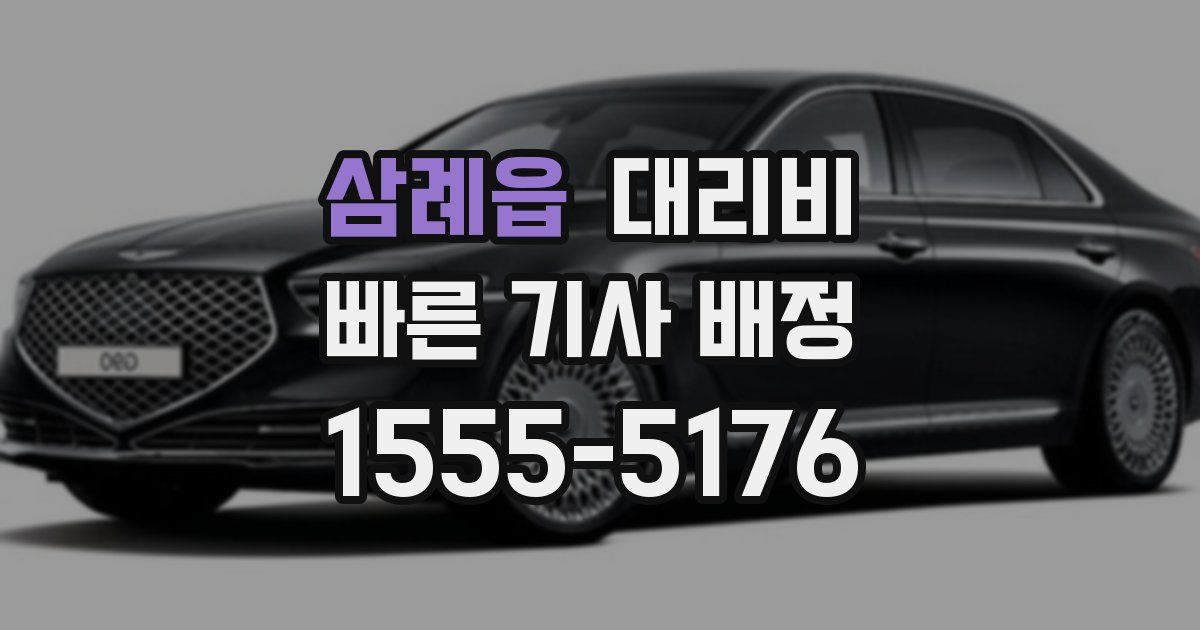 삼례읍 대리운전 가격