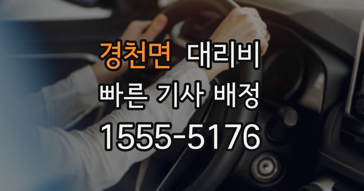 경천면 대리운전 가격
