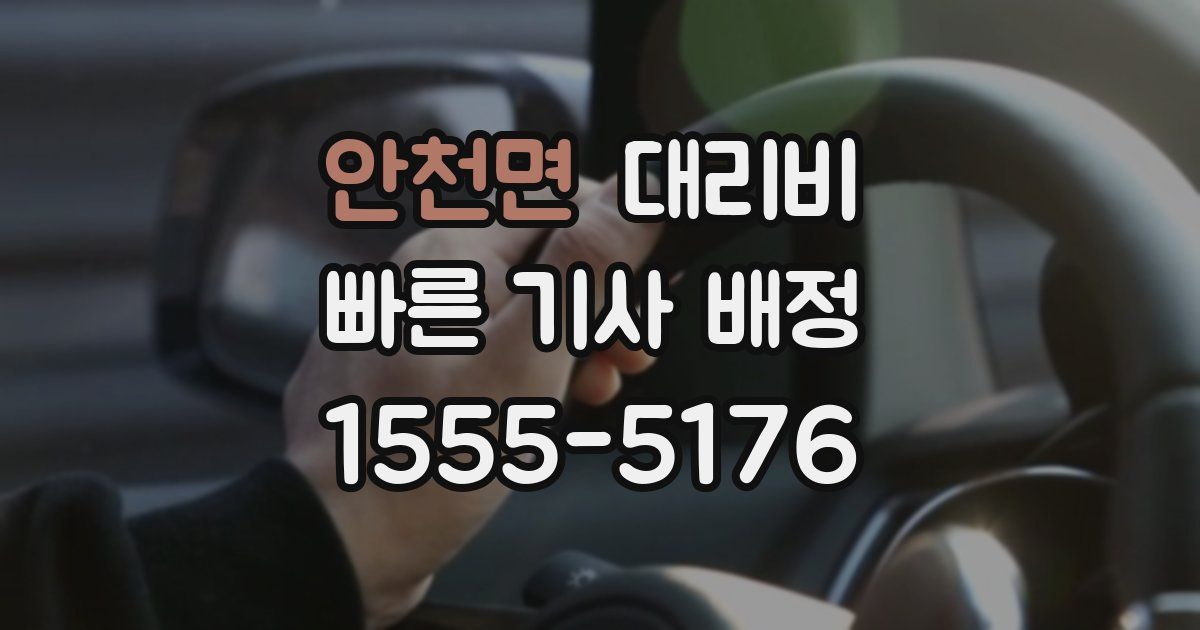 안천면 대리운전 가격