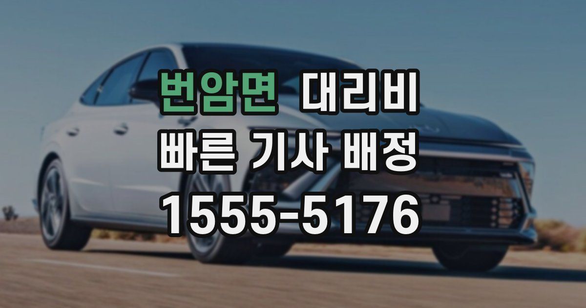 번암면 대리운전 가격