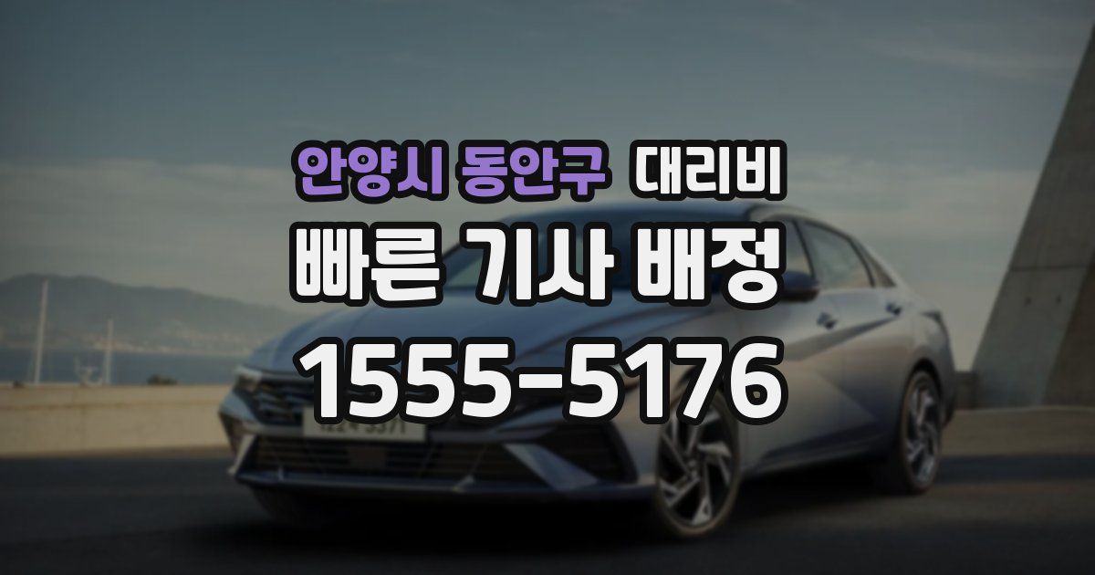 안양시 동안구 대리운전 가격