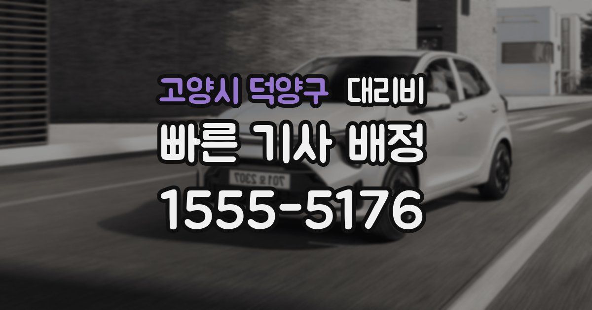 고양시 덕양구 대리운전 가격