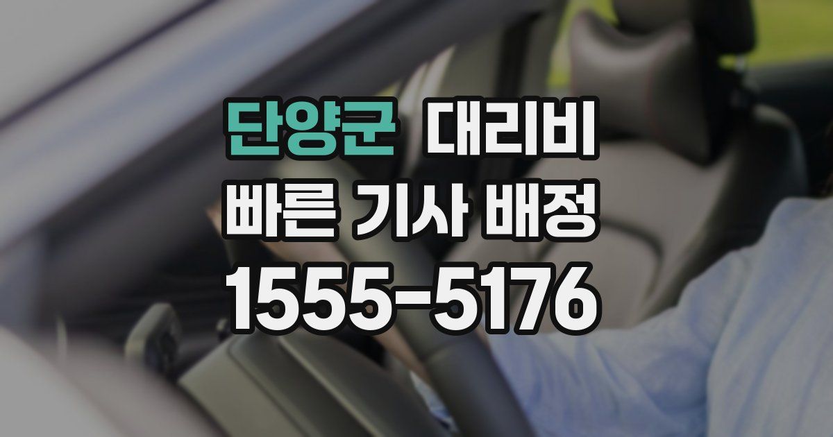 단양군 대리운전 가격