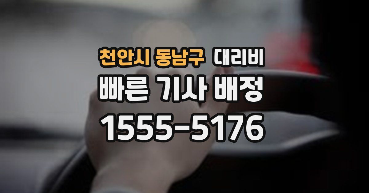 천안시 동남구 대리운전 가격