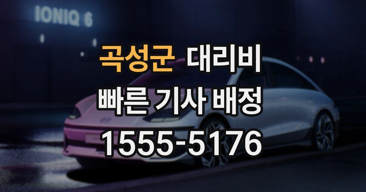 곡성군 대리운전 가격