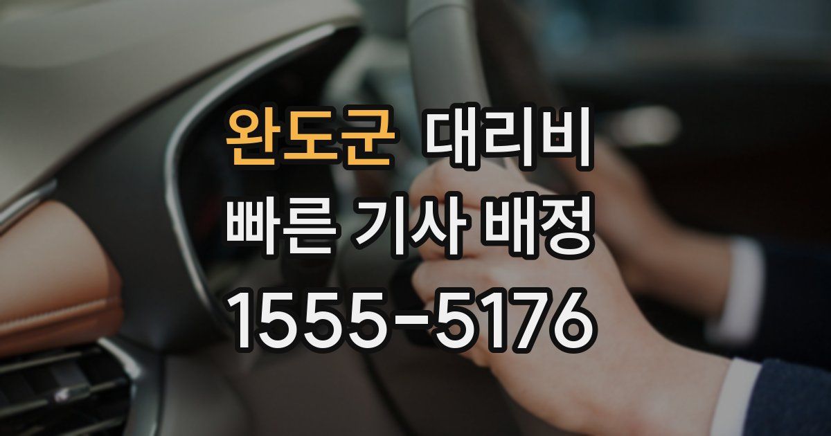 완도군 대리운전 가격
