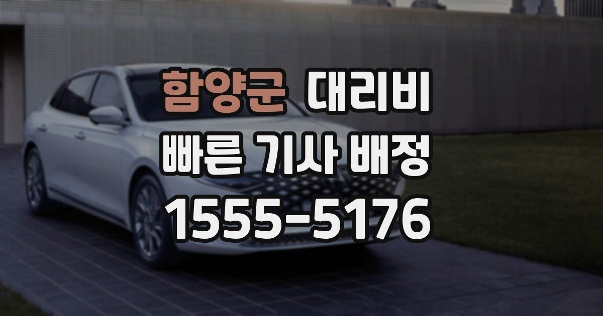 함양군 대리운전 가격